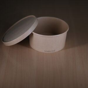 1000ml Kraft Flat Paper Container